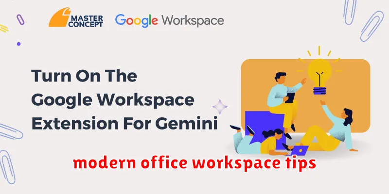 modern office workspace tips
